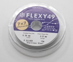 画像1: フレックスワイヤー　パールホワイト　10メートル　0.36ミリ