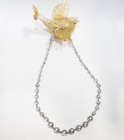 画像1: グラデーションネックレス スプリンクル シルバー クリスタル