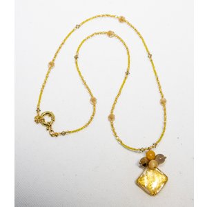 画像: カラーマジックネックレス　ゴールドクリスタル